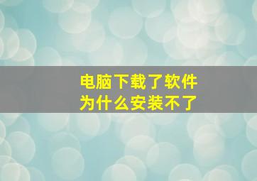 电脑下载了软件为什么安装不了