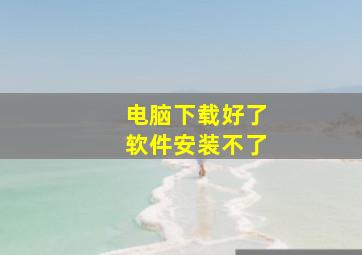 电脑下载好了软件安装不了