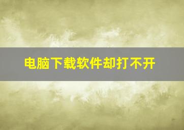 电脑下载软件却打不开