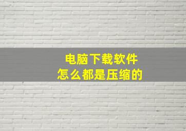 电脑下载软件怎么都是压缩的