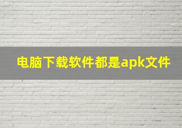 电脑下载软件都是apk文件