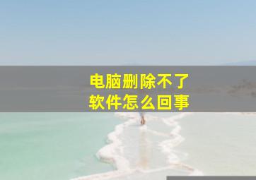 电脑删除不了软件怎么回事