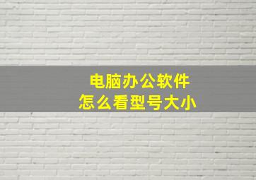 电脑办公软件怎么看型号大小