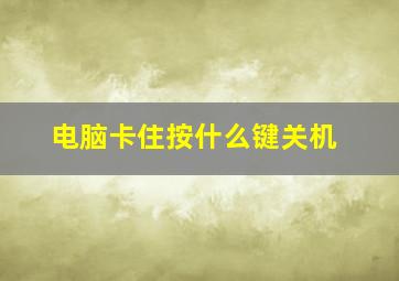 电脑卡住按什么键关机