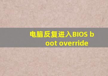 电脑反复进入BIOS boot override