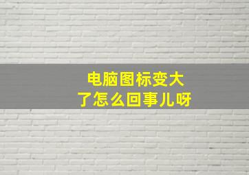 电脑图标变大了怎么回事儿呀