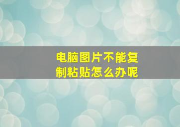 电脑图片不能复制粘贴怎么办呢