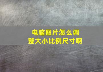 电脑图片怎么调整大小比例尺寸啊