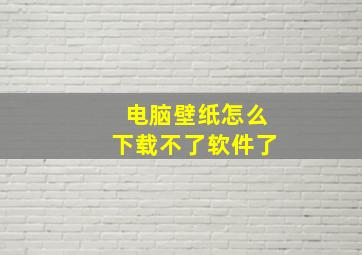 电脑壁纸怎么下载不了软件了