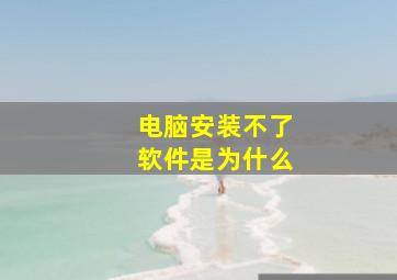 电脑安装不了软件是为什么