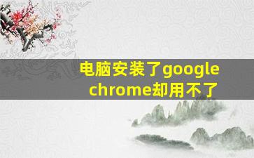 电脑安装了google chrome却用不了