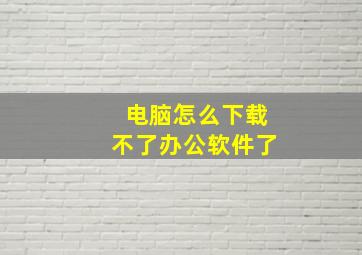 电脑怎么下载不了办公软件了