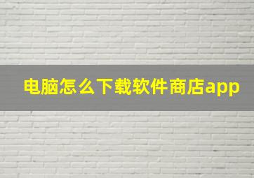 电脑怎么下载软件商店app