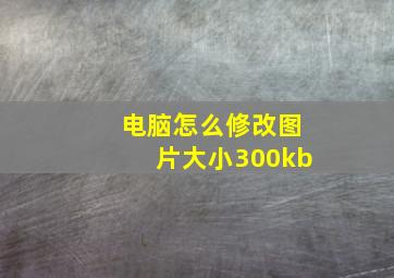 电脑怎么修改图片大小300kb