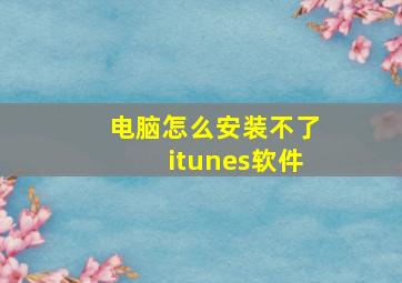 电脑怎么安装不了itunes软件