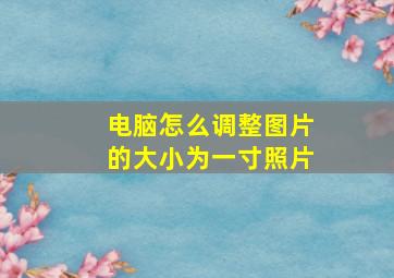 电脑怎么调整图片的大小为一寸照片