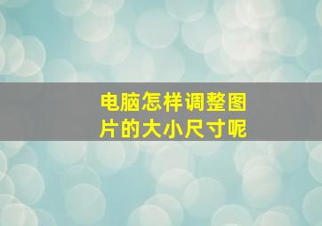 电脑怎样调整图片的大小尺寸呢