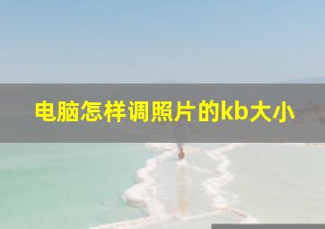 电脑怎样调照片的kb大小