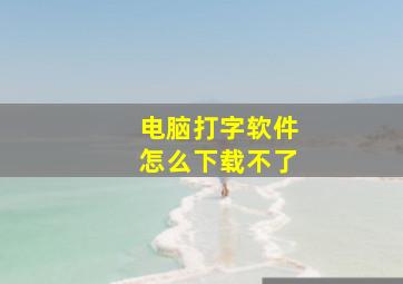 电脑打字软件怎么下载不了