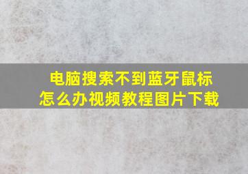 电脑搜索不到蓝牙鼠标怎么办视频教程图片下载