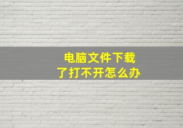 电脑文件下载了打不开怎么办