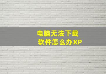 电脑无法下载软件怎么办XP