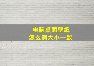 电脑桌面壁纸怎么调大小一致