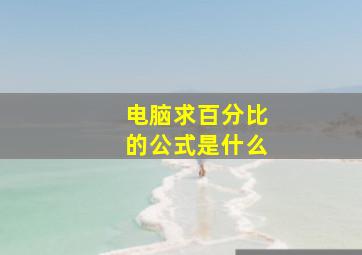 电脑求百分比的公式是什么