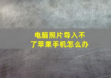 电脑照片导入不了苹果手机怎么办