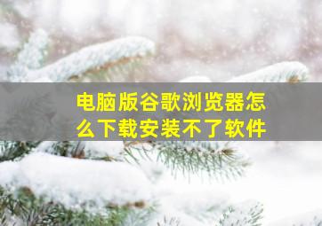 电脑版谷歌浏览器怎么下载安装不了软件