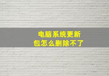 电脑系统更新包怎么删除不了