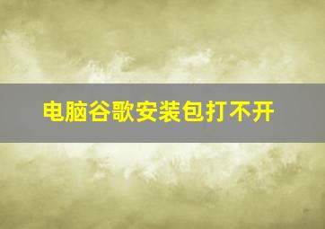 电脑谷歌安装包打不开