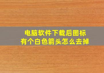 电脑软件下载后图标有个白色箭头怎么去掉