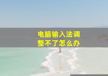 电脑输入法调整不了怎么办