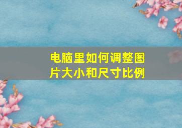 电脑里如何调整图片大小和尺寸比例