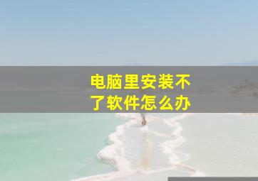 电脑里安装不了软件怎么办