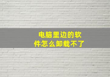 电脑里边的软件怎么卸载不了