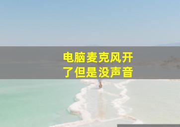 电脑麦克风开了但是没声音