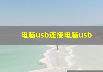 电脑usb连接电脑usb