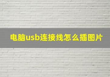 电脑usb连接线怎么插图片