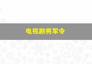 电视剧将军令