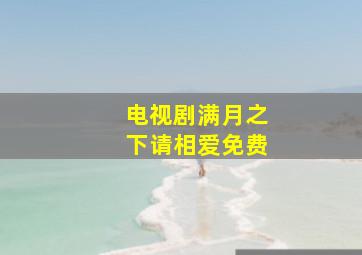 电视剧满月之下请相爱免费