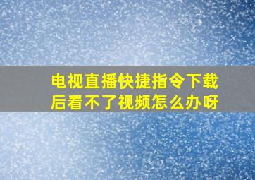 电视直播快捷指令下载后看不了视频怎么办呀