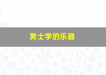 男士学的乐器