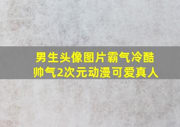 男生头像图片霸气冷酷帅气2次元动漫可爱真人