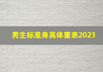 男生标准身高体重表2023