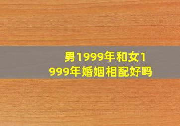 男1999年和女1999年婚姻相配好吗