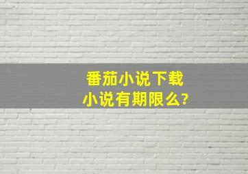 番茄小说下载小说有期限么?