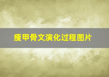 瘦甲骨文演化过程图片