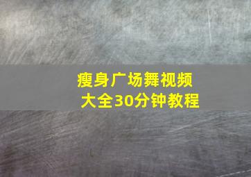 瘦身广场舞视频大全30分钟教程